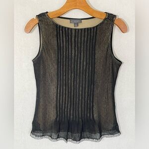 Y2K Classiques Entier Black Lace Overlay Tank